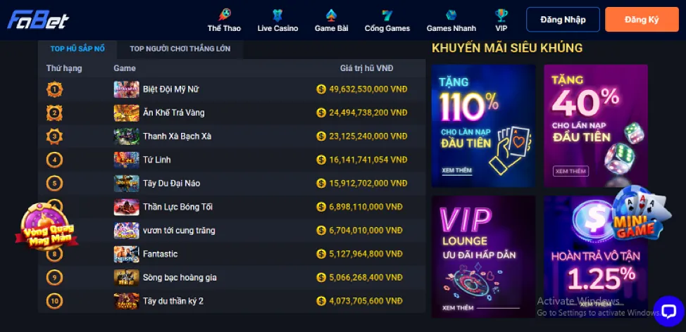 Banner khuyến mãi đá gà rich888